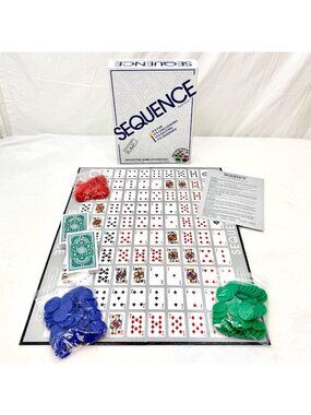 Vintage 1995 Sequence Card Strategy Game Jax Ltd. Used Box New Game